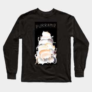 Pun purramid made of cats Long Sleeve T-Shirt